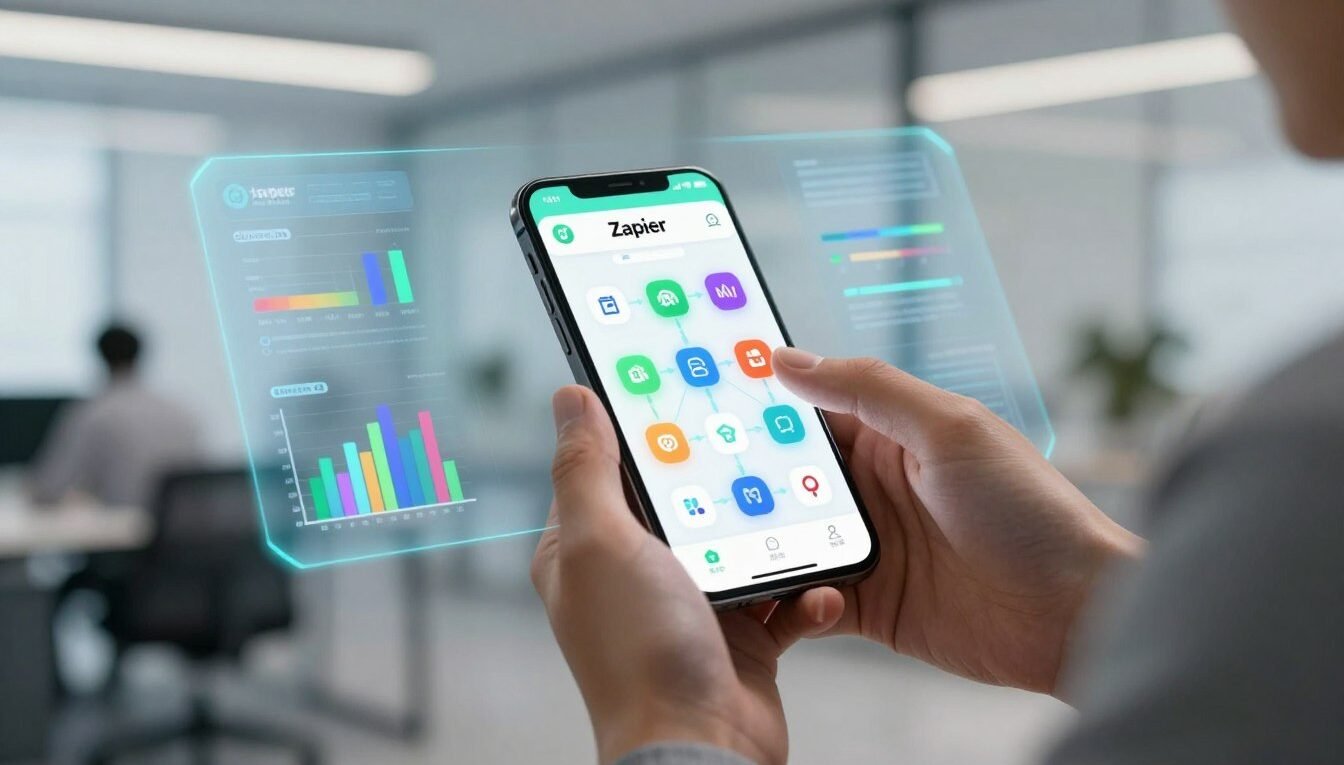 integração Zapier Make automação mobile apps